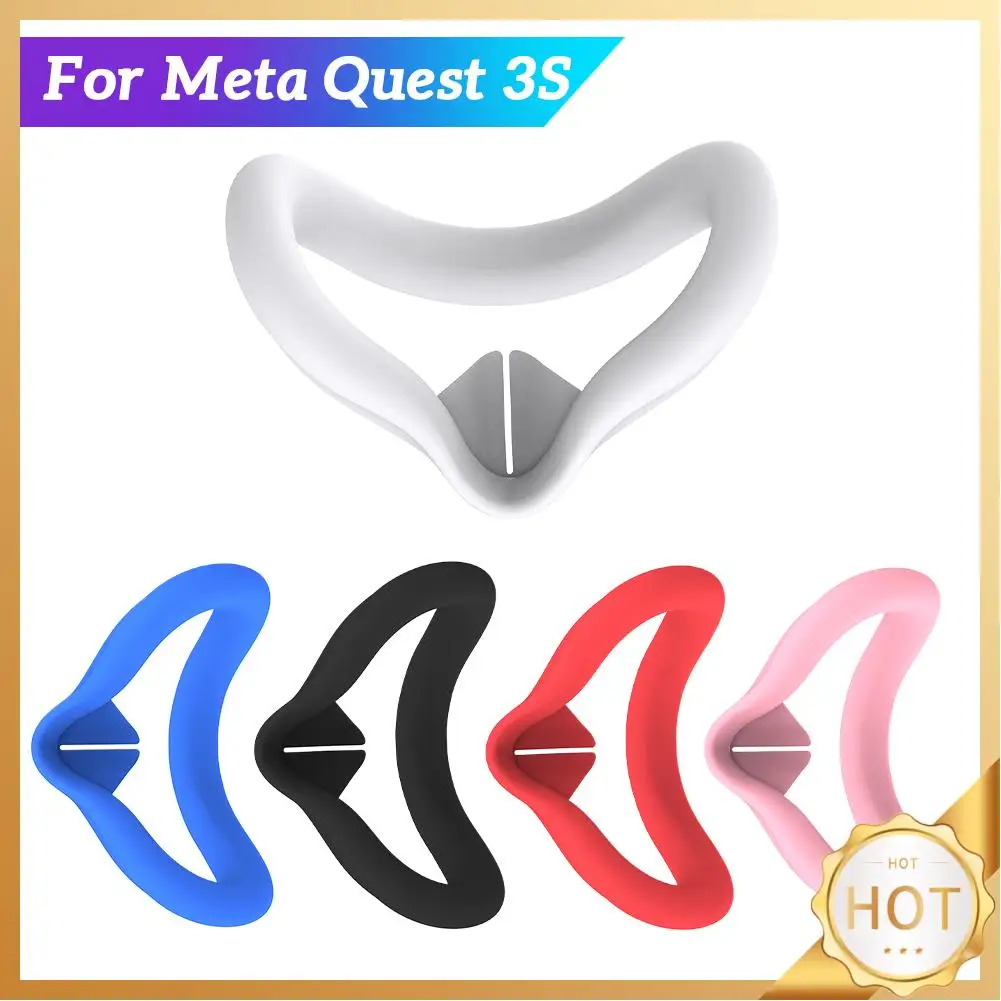 Couverture qualifiée ale en silicone anti-transpiration VR, coussin facial anti-sale, coussin de remplacement pour Meta Quest 3S, accessoires VR