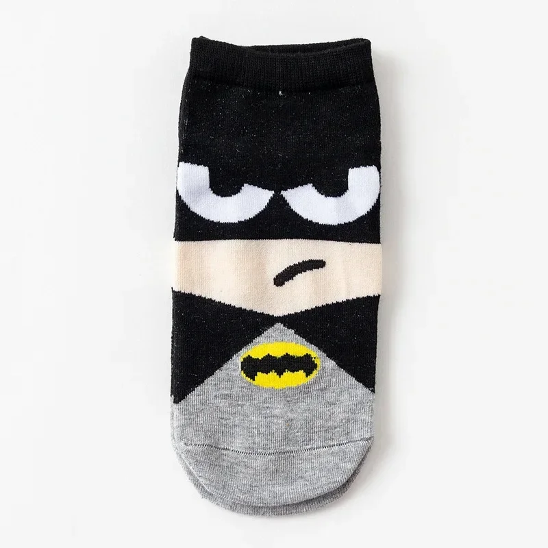 1 Piece = 1 Pair DC Anime Figure Batman Superman The Joker Harley Quinn The Flash Wonder Woman Adult Socks Cotton Sports Socks