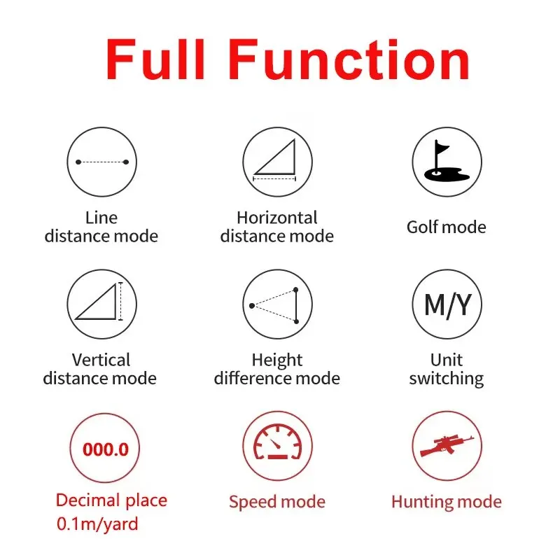 ARTBULL Laser Rangefinder Hunting Outdoor 1000yard Golf Rangefinder Speed Distance Meter Monoculars