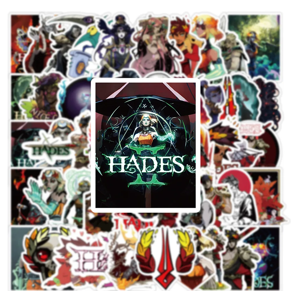 สติกเกอร์กราฟฟิตีแบบกอธิค10/30/50ชิ้นสติกเกอร์การ์ตูน hades สติกเกอร์โทรศัพท์กีตาร์รถยนต์แล็ปท็อปสเก็ตบอร์ดสมุดภาพสติกเกอร์ DIY ของขวัญ