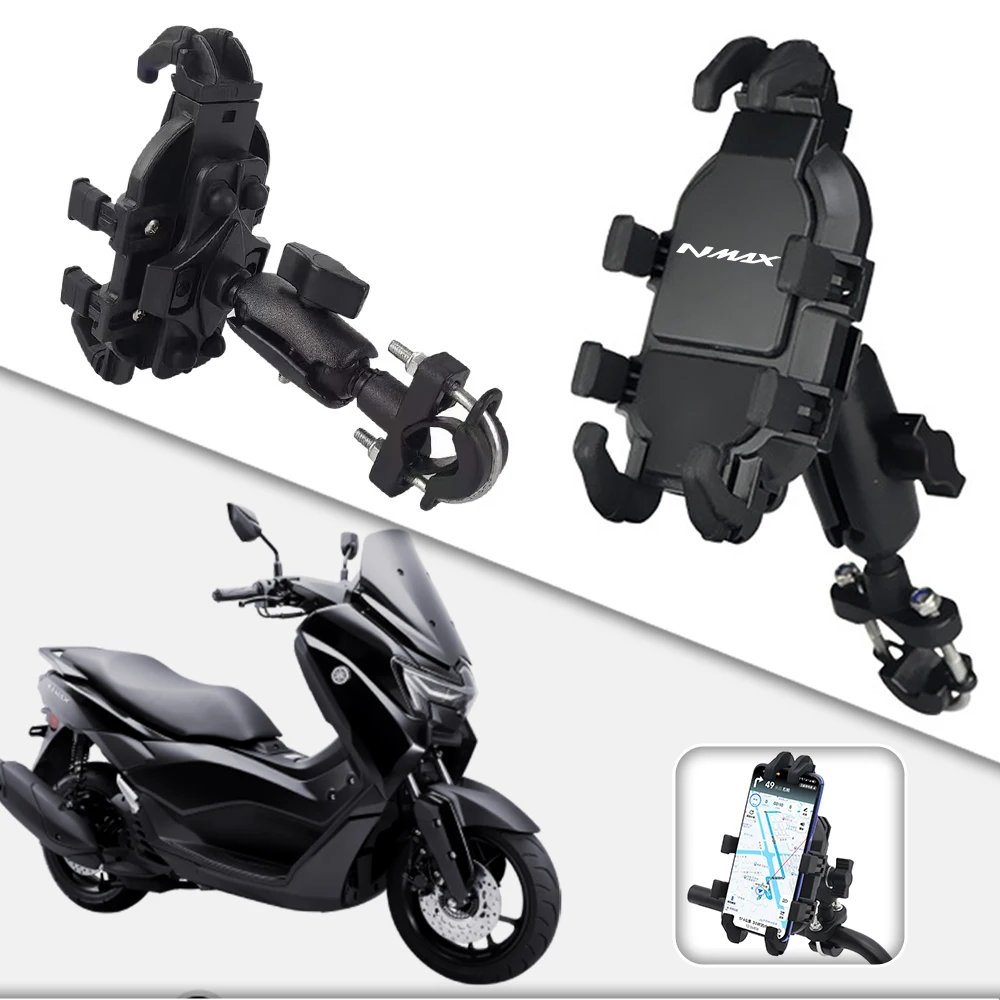 

Motorcycle Phone Mount Anti-Shake 360° Rotation Handlebar Holder For NMAX125 NMAX150 NMAX200 NMAX250 YAMAHA TMAX NMAX VMAX XMAX