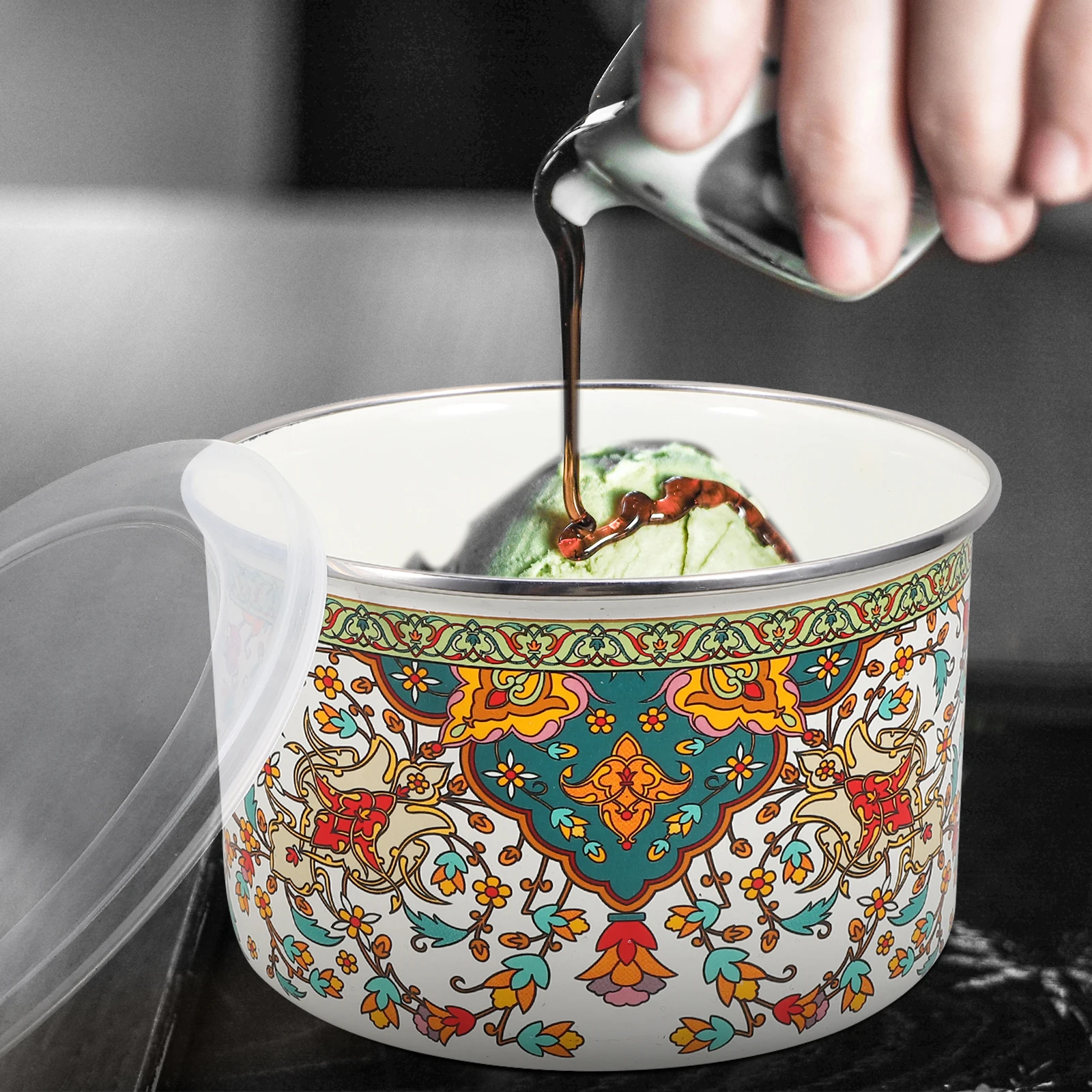 

5pcs Instant Noodle Bowl With Lid Deep Soup Bowl For Kitchen Home Restaurant Use Multi-Functional Food Storage Bowls Transparent