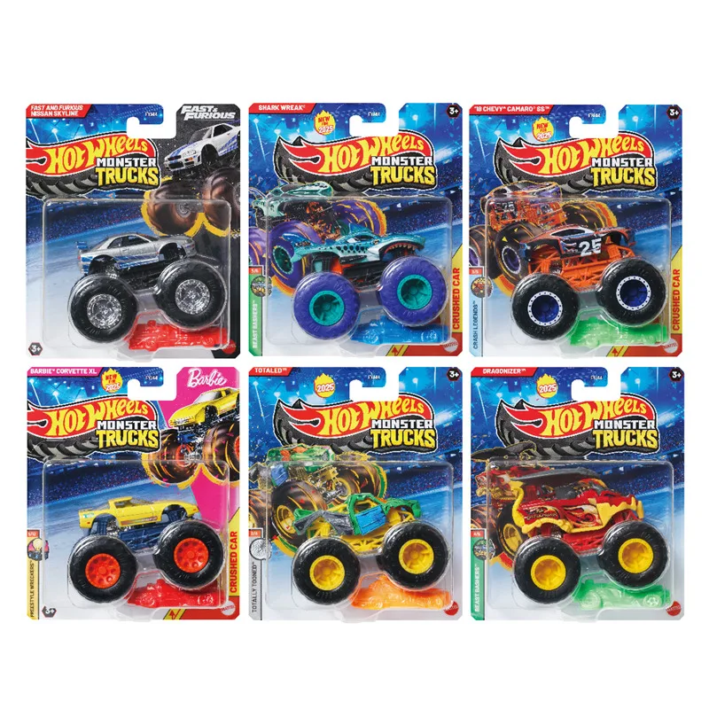 جديد 2025 Hot Wheels Monster Trucks G/F Cases 16-truck 1:64 Diecast Vehicle, Model Cars Toys FYJ44 #3