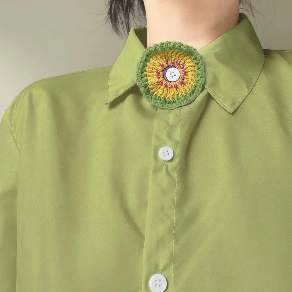 الإبداعية نجم البحر طفولي زر الديكور زهرة قنديل البحر محبوك وهمية Cravat شرابة ملونة DIY قميص الملحقات للجنسين