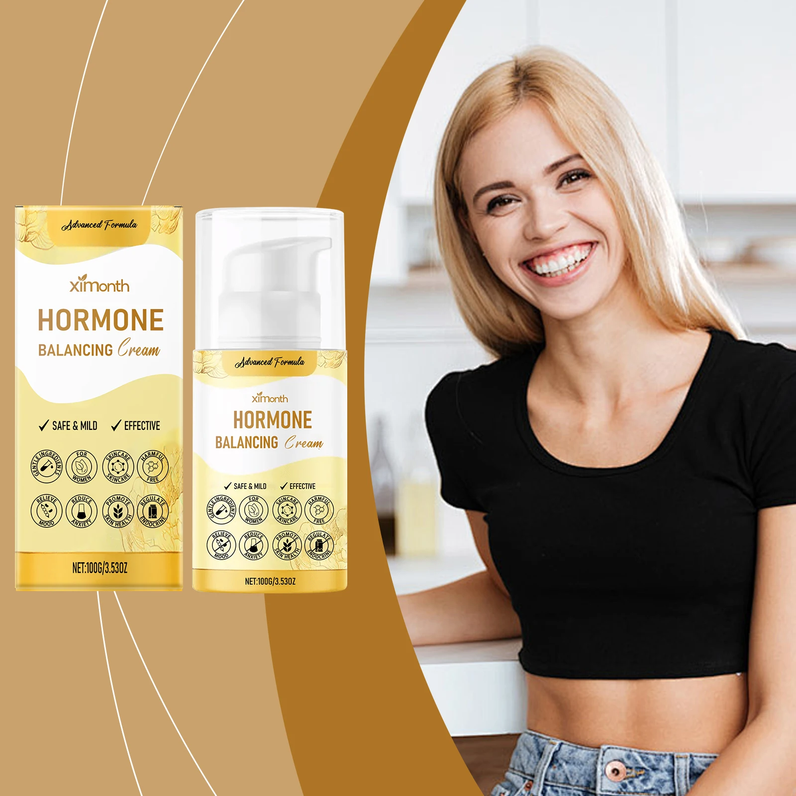 Relieve Menopause Cream Estrogen Cream Relaxation Care Products For Women Nourish Skin Herbal Natural Cream Regulate Hormones