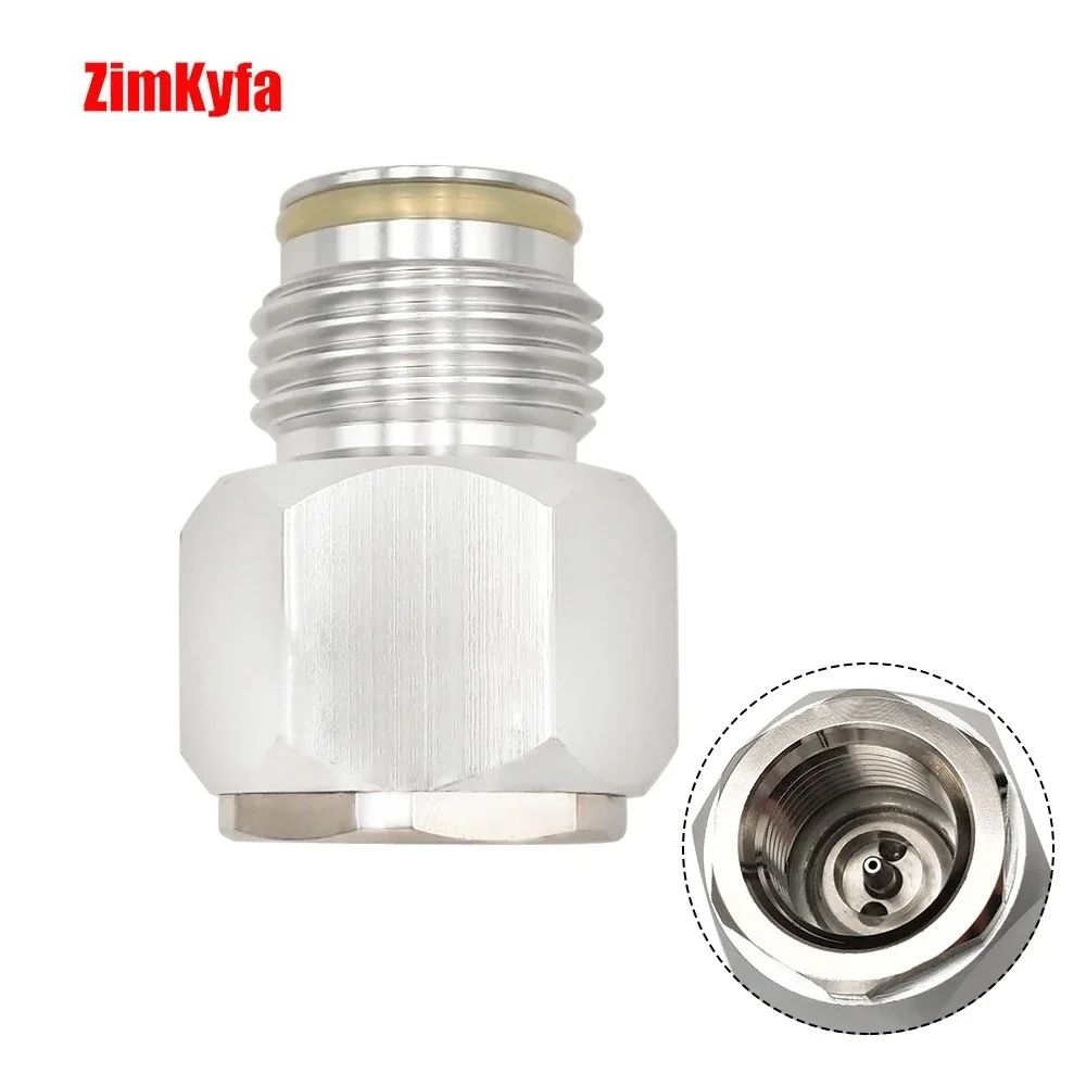 Convertidor adaptador de recipiente regulador de cápsula de CO2 5/8-18UNF de 74g a hilos de tanque G1/2-14 0.825-14NGO para elaboración casera de acuario