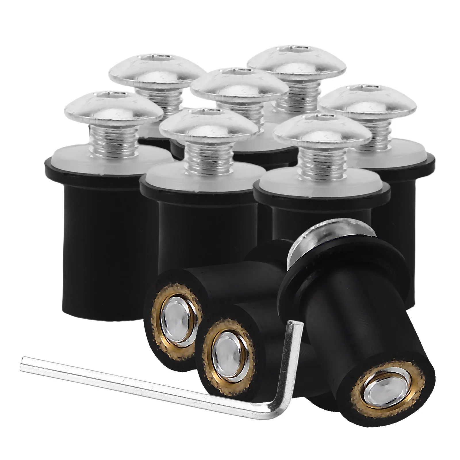 

10Pcs Motorcycle Windscreen Screws Universal Stainless Steel Mounting Bolts for Windproof Fairing Fastener Kit with Decorative