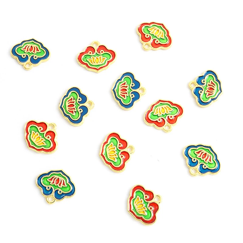 12New product: Earring accessories, double-sided lotus charm, bracelet, necklace, pendant, and hanging ornament  Holiday bulk gi
