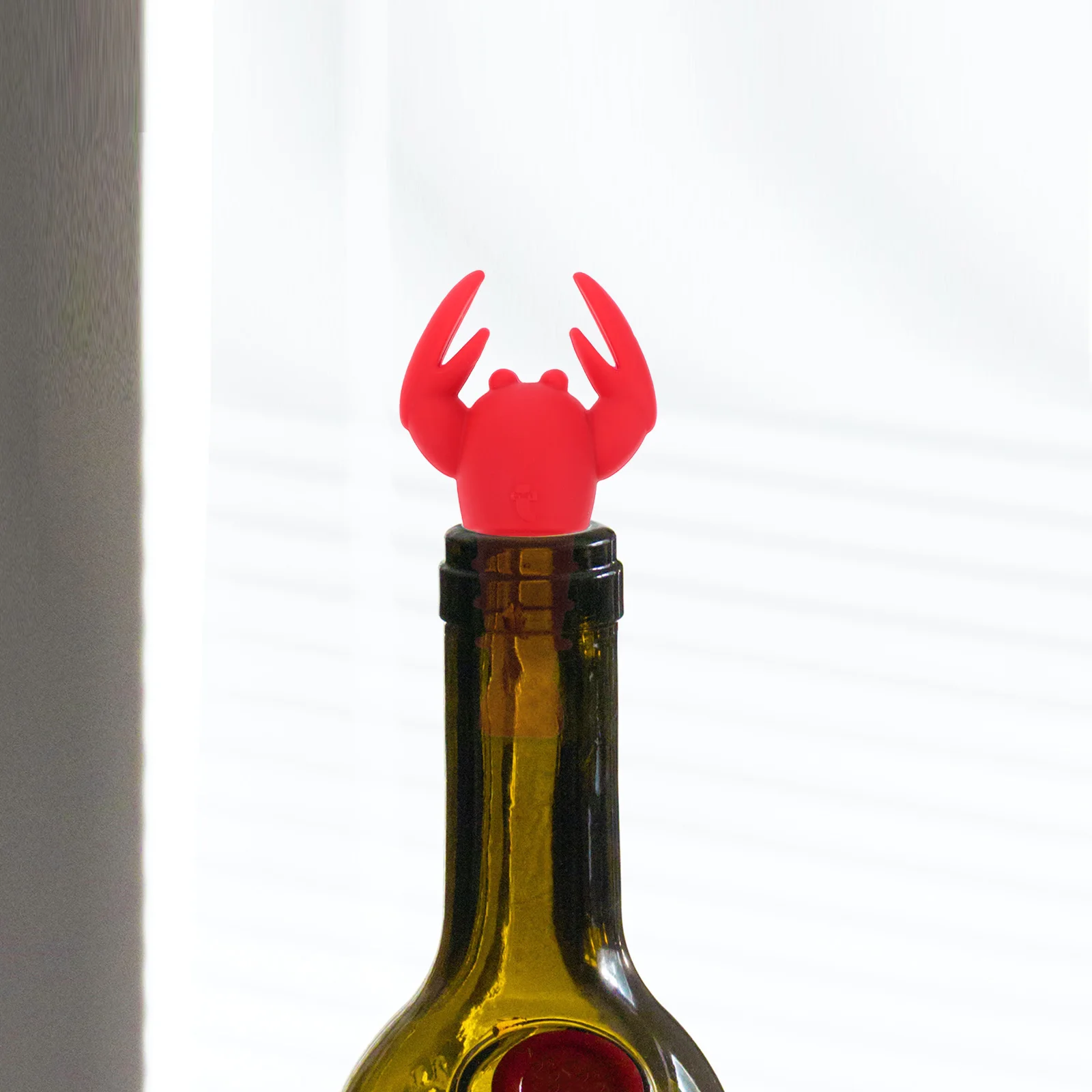 

2pcs Lobster Shaped Wine Stopper Silicone Bottle Plug Reusable Party Supplies Decorative Stopper For Wine Oil Vinegar Home Bar