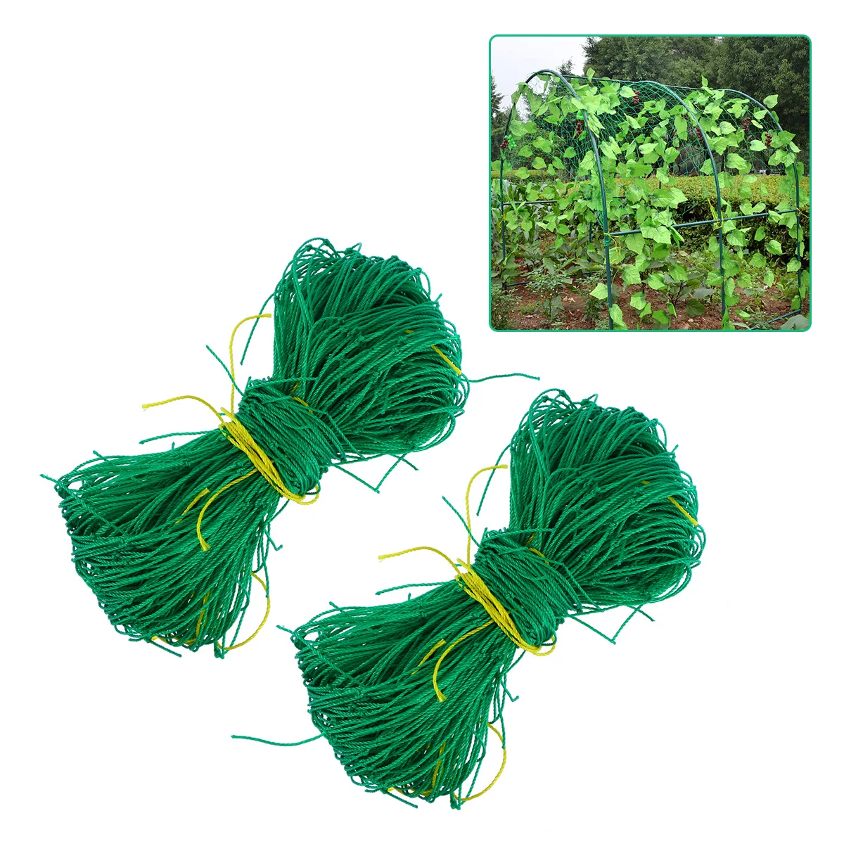 

2Pcs 3.6 X 1.8m Garden Netting for Plants Green Heavy Duty Climbing Vine Net Nylon Mesh for Home Garden and Farm Applications