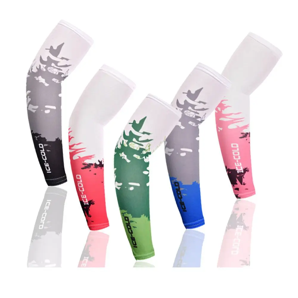 New Basketball Summer Cooling Arm Cover Sun Protection Arm Sleeves Outdoor Sport