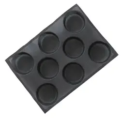 Pan Silicone Mold Bread Baking Bun Pans Cake Sheets Perforated Muffin Forms Round Burger Toast Molds Loaf Donut Tin Making 8