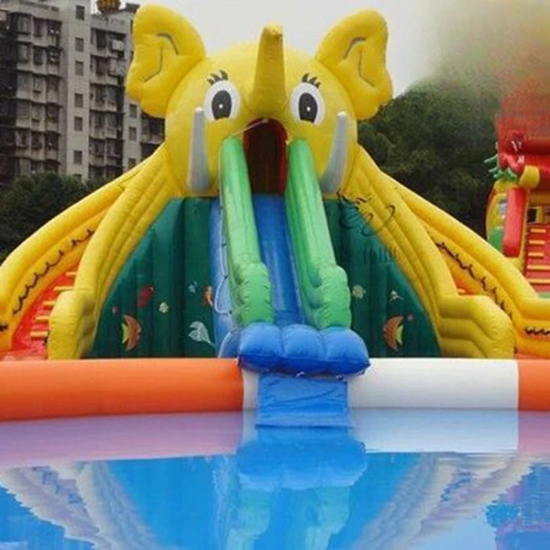 

Elephant Slide Inflatable Water Slide Mobile Water Park Bracket Swimming Pool Water Toy Equipment