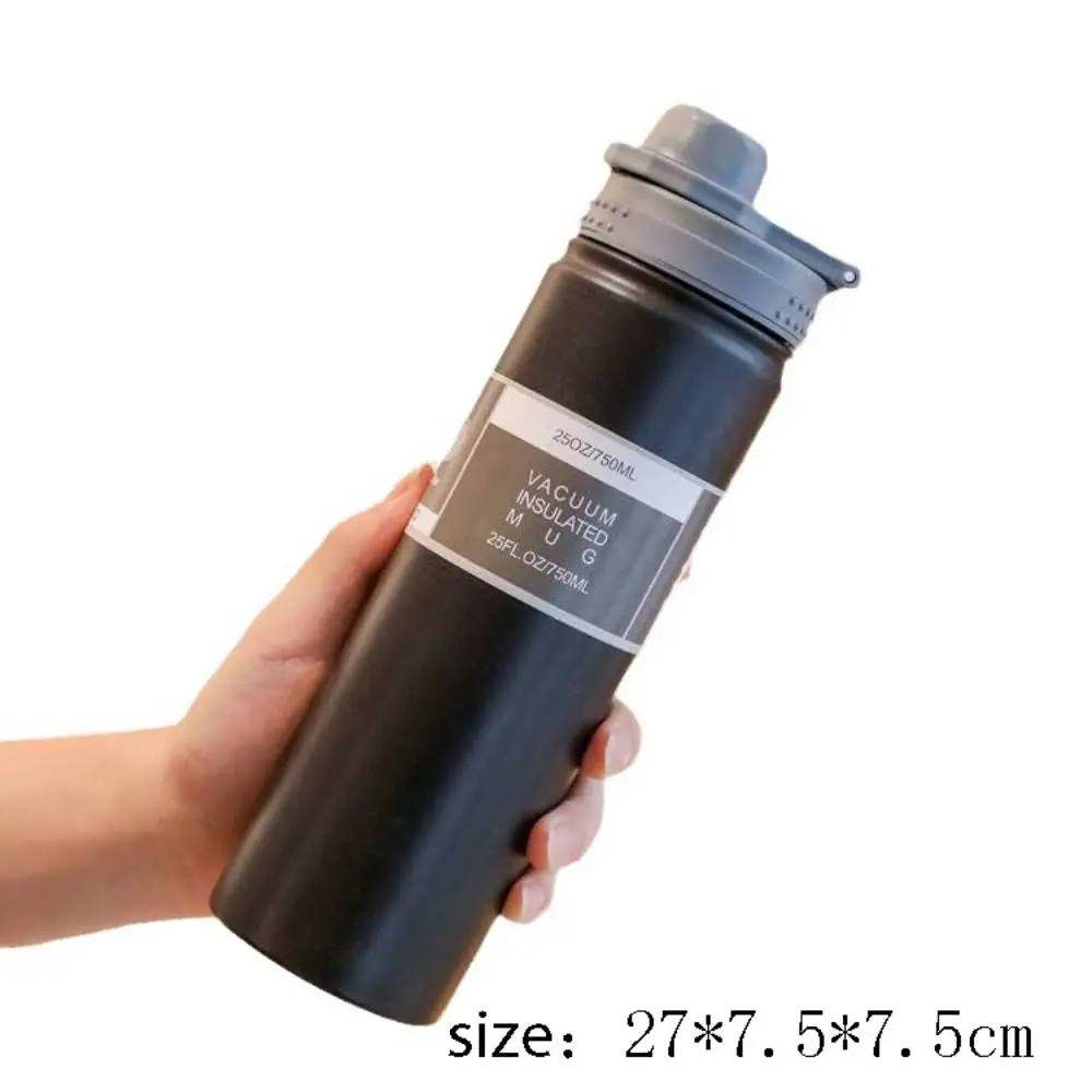 750ML Handheld Vacuum Tumbler Wide Mouth 304 Stainless Steel Flask Water Bottle Hot or Cold Direct Drinking Cup view 6