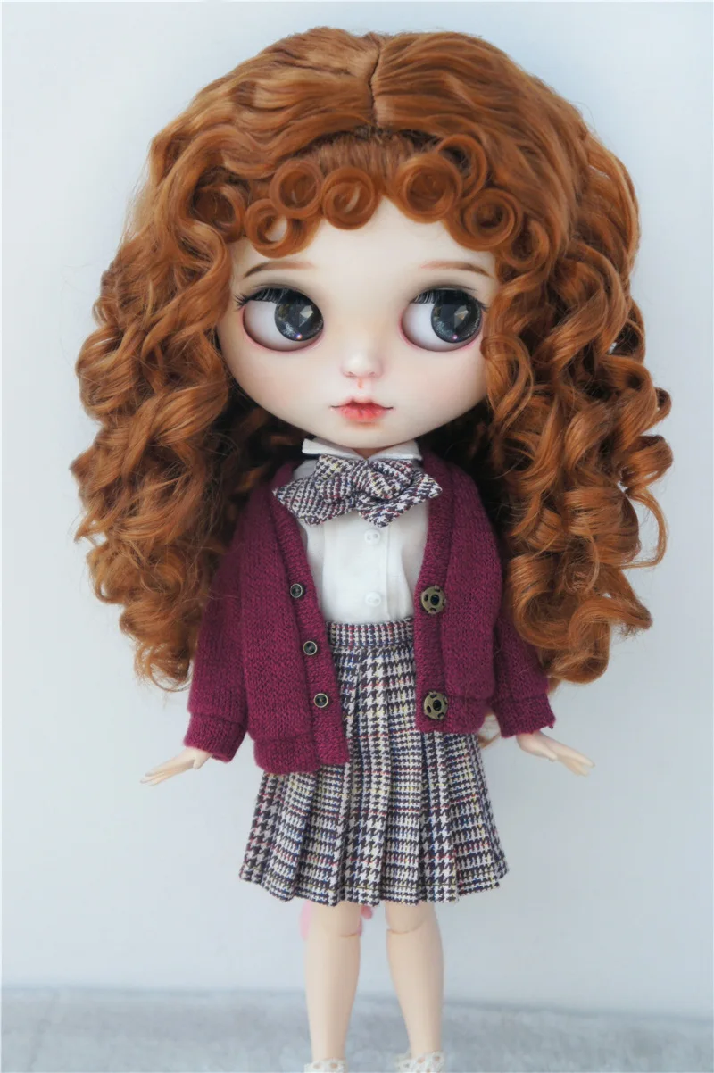 JD031  All Sizes Curly BJD Wigs 1/12 1/8 1/6 1/4 1/3 Doll Wig Tniy OB11 YOSD MSD SD Blythe Q-baby Hair Top Sale Accessories