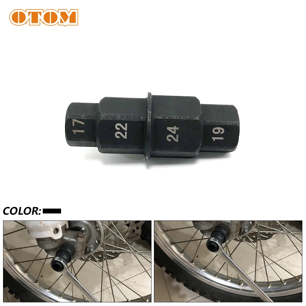 

OTOM Motorcycle Front Axle Repair Wrench Hub Hexagon Socket Motorbike Wheels Spindle Sleeve Dedicated Disassembly Driver Spanner