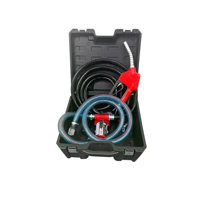 Diesel oil electric pump for fuel transfer unit with hose and oil nozzle