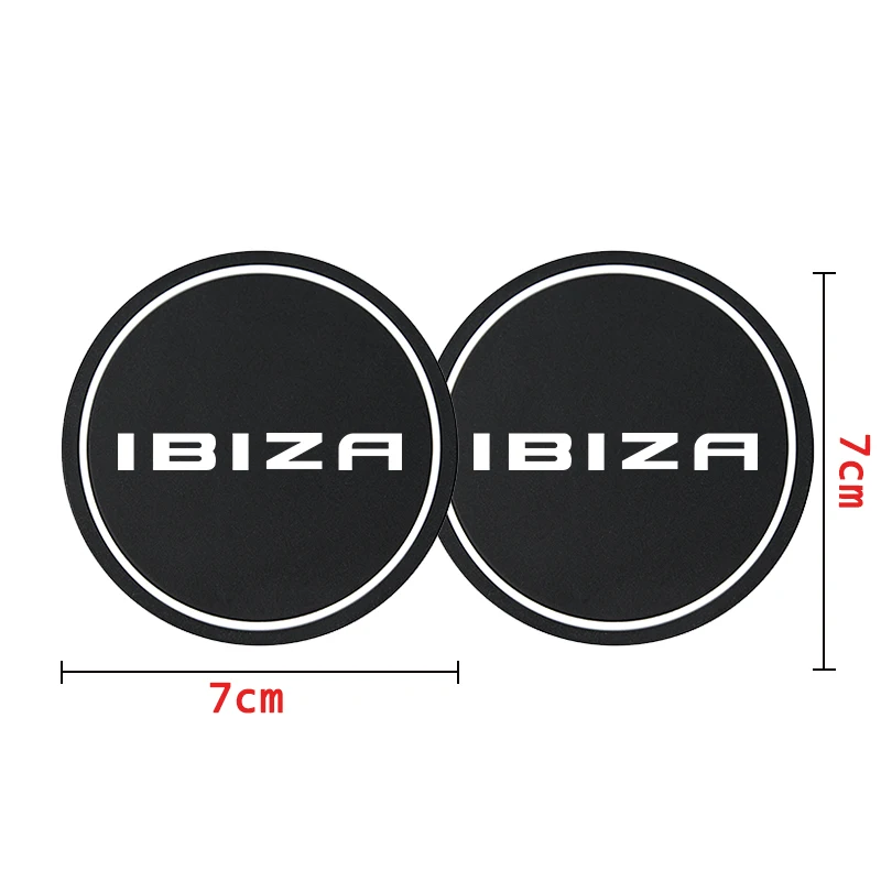 Posavasos de Gel de sílice para coche, almohadilla antideslizante, accesorios de posavasos de silicona para Ibiza LOGO 6L MK4 FR Line TSI TDI, 2 uds.