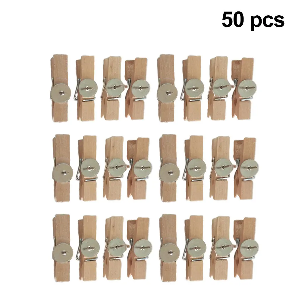 คลิปหนีบกระดานไม้ 50 ชิ้น สำหรับแขวนโปสเตอร์ รูปภาพ ตกแต่งห้องเรียน ตกแต่งภาพถ่าย