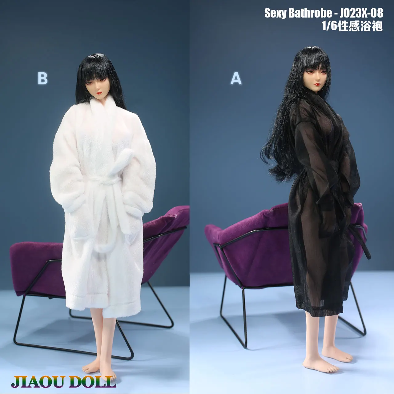 

JO23X-08 1/6 Scale Female Bathrobe Clothes Model Fit 12-inch Sodier Action Figure Body