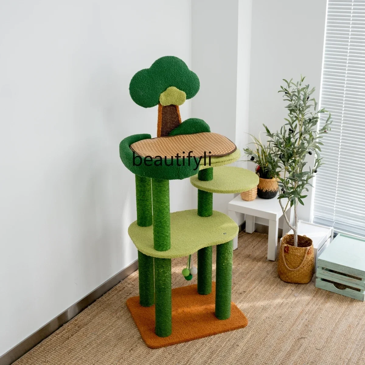 FG11Cat Nest Tree Cat Climbing Frame One Sisal Toy Climbing Frame Big Bed Luxury