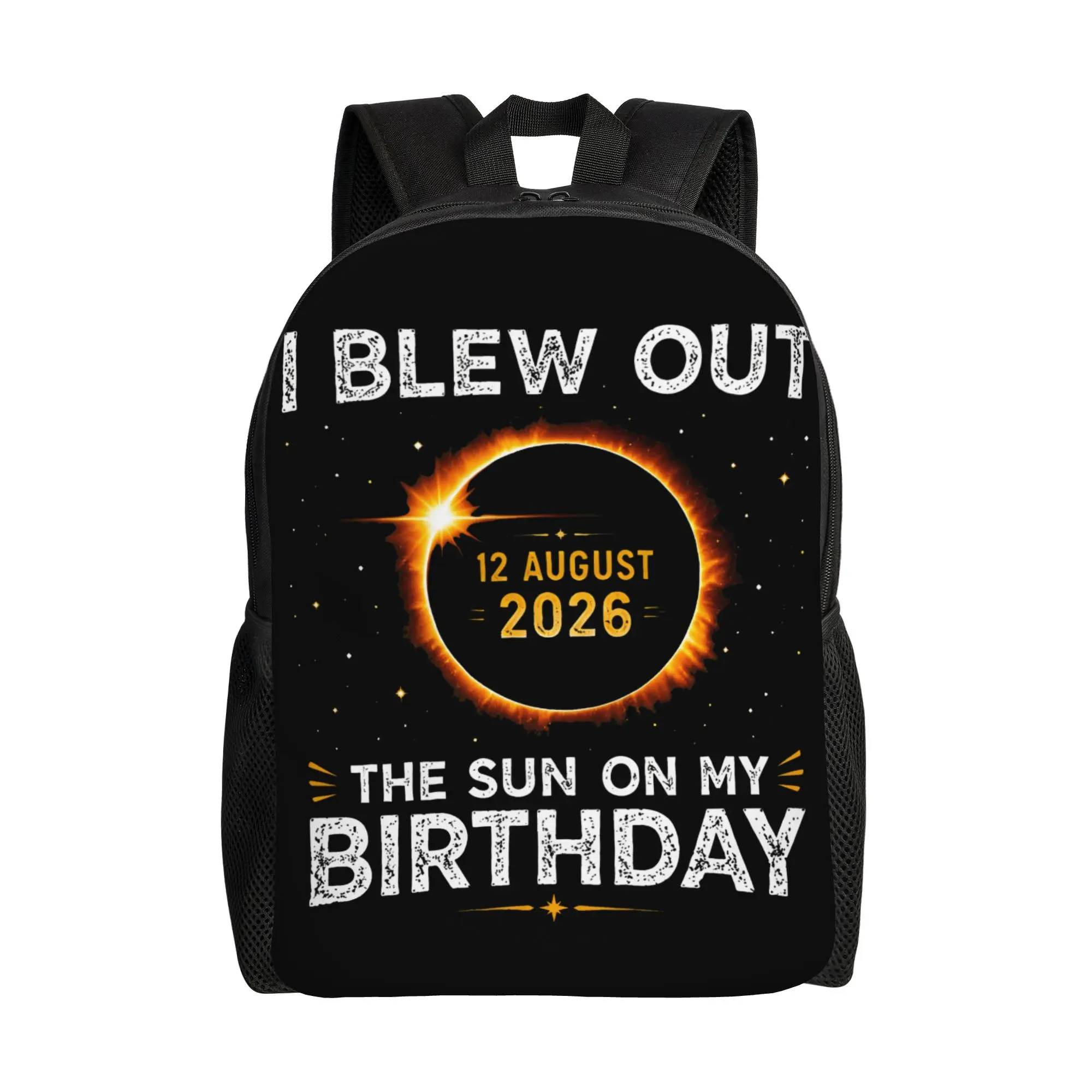 total solar eclipse at sea 2026 Fashion Backpack Outdoor Student  Daypack for Men Women Laptop Canvas Bags