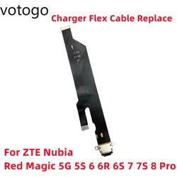 Original For ZTE Nubia Red Magic 3 3S 5G 5S 6 6R 6S 7 7S 8 8S 9 Pro Plus USB Charging Port Dock Charger Plug Flex Cable Replace