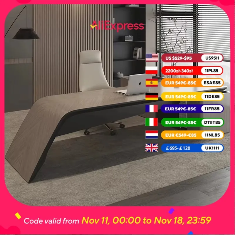 

Asthetic Designer Office Desk Desktop Storage Modern Wooden Office Desk Study Drawers Height Mesa De Escritorio Furniture Office