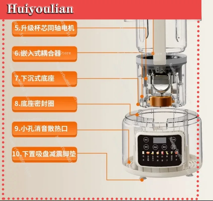 PBJ-010 Small Home Blender Multifunctional Automatic Double Layer Soundproof Soybean Machine