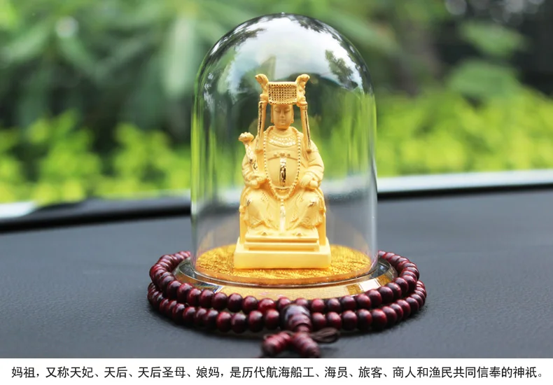 Buddhism Thailand Southeast Asia HOME CAR Patron saint Automobile ornaments golden Sea goddess Mazu Buddha statue