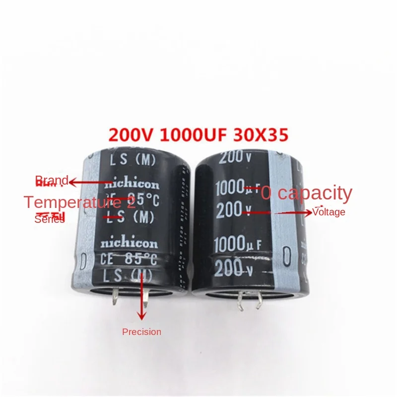 1PCS 200V1000UF 30X35 Nippon electrolytic capacitor 1000UF 200V 30 * 35 original