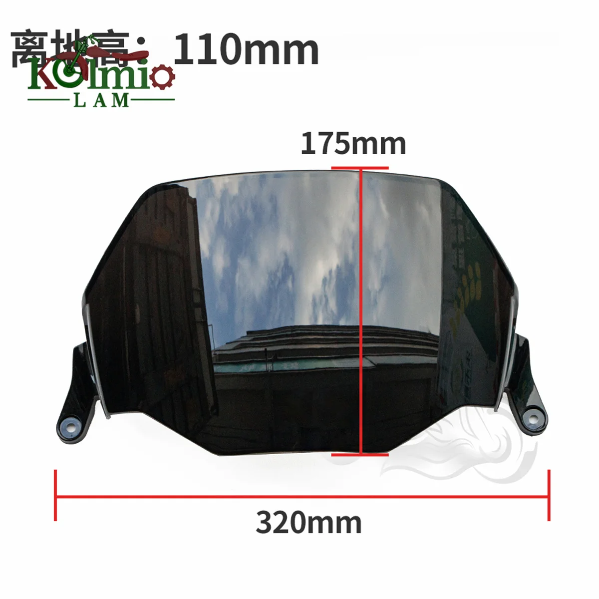 Fit For 2010 - 2011 Honda SH125 SH150 Motorcycle Windscreen Windshield SH150i SH125i Black / Gray view 3