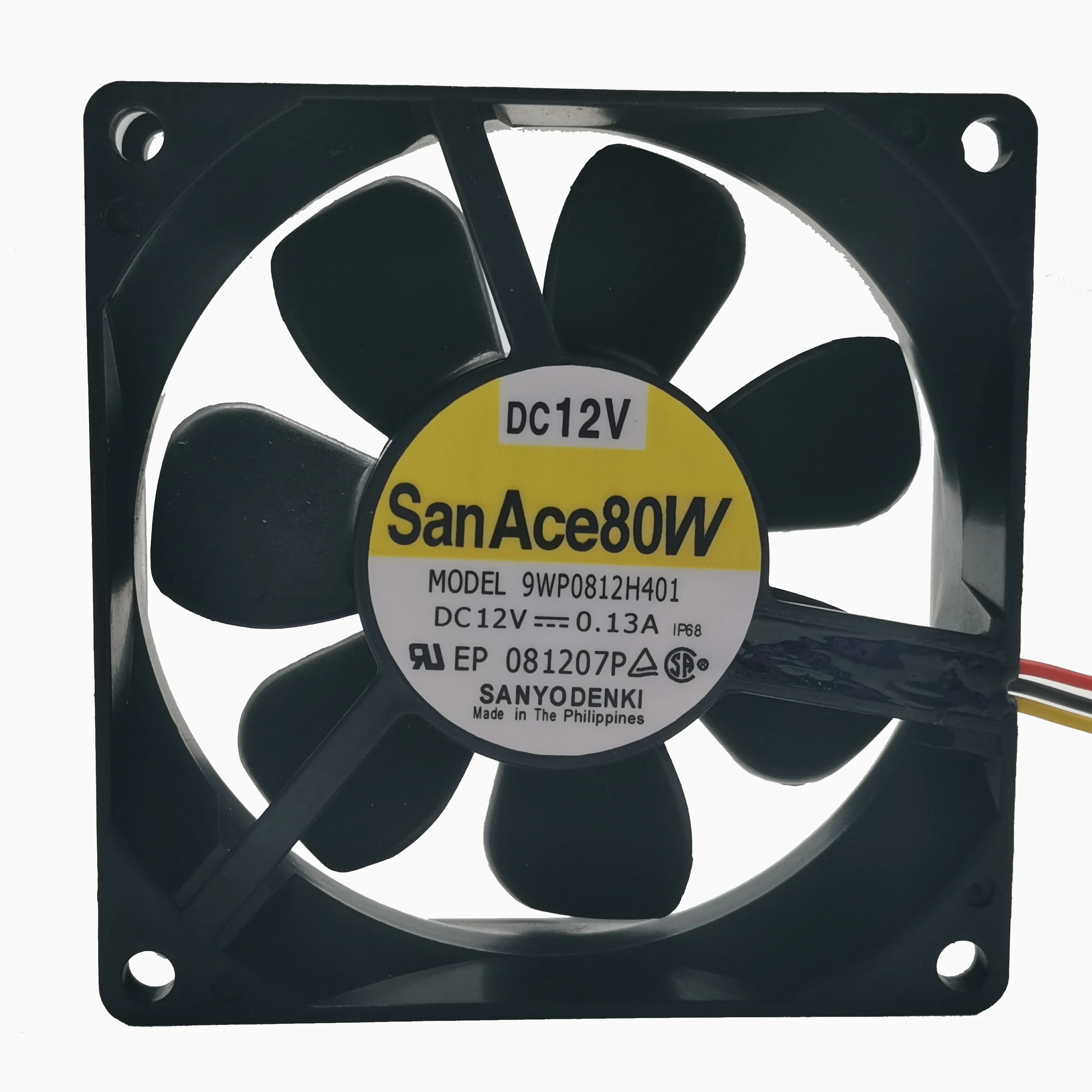 For Sanyo 9wp0812h401 DC12V 8025 0.13a 8cm 80*80*25MM waterproof silent cooling fan