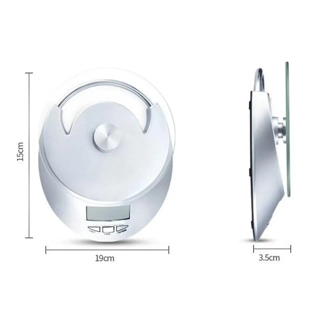 

5 KG Electronic Kitchen Scale Glass Bench High-precision Sensor Surface Digital LCD Screen Lose Weight Batching Medicinal