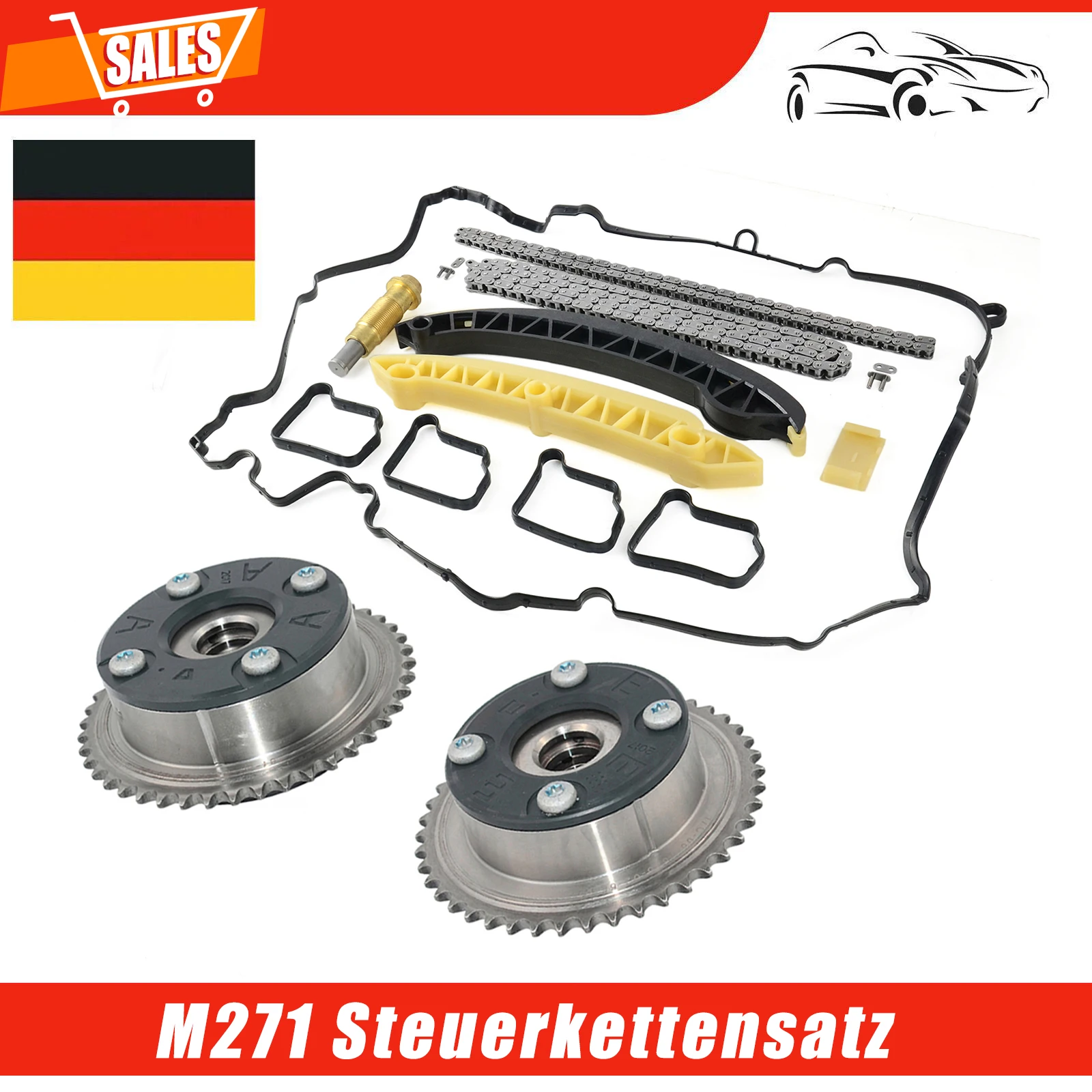 Image of AP02 für Mercedes 1.8 M271 W203 S203 W211 C 180 200 E 200 Kompressor Steuerkettensatz
