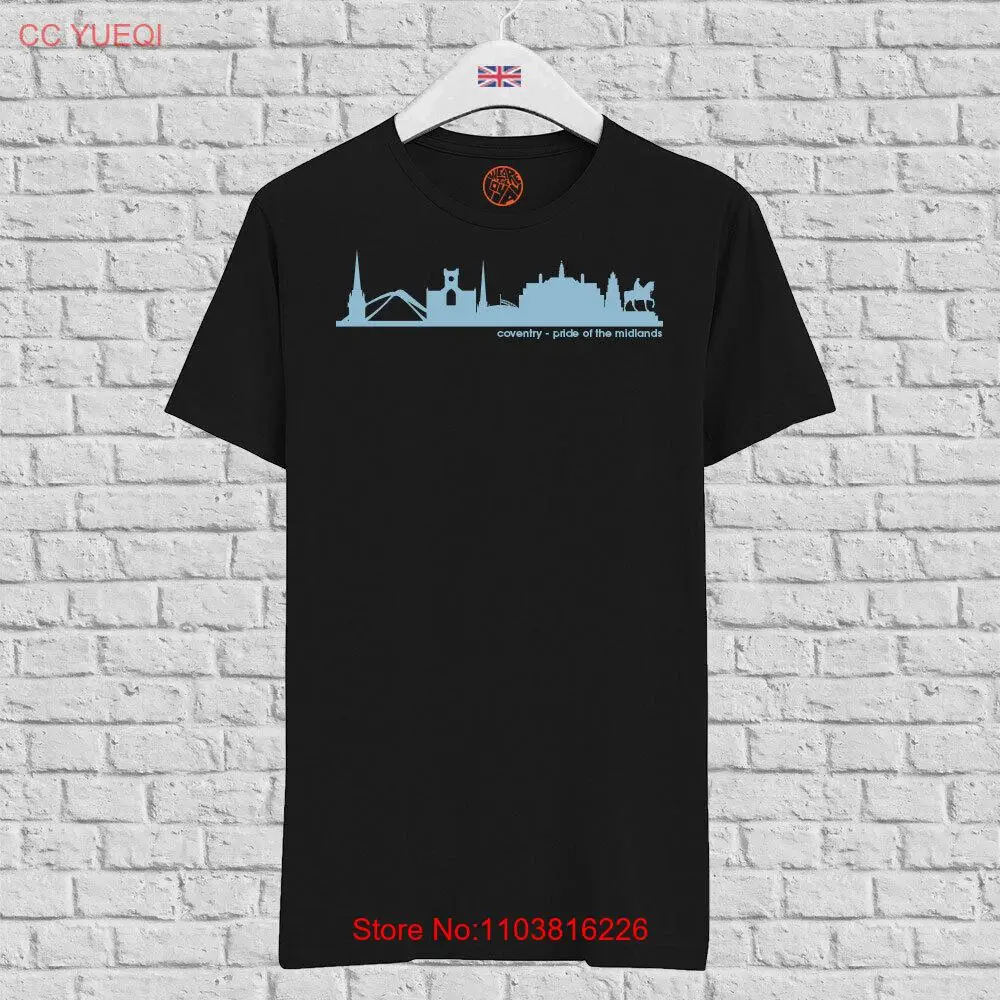 Pride of The Midlands Black Organic Cotton T-shirt for Fans Coventry City Gift