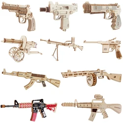 Modèle de odorà assembler en bois AK47 3D, fusil jouet, jouets pour enfants, cadeaux pour garçons adultes