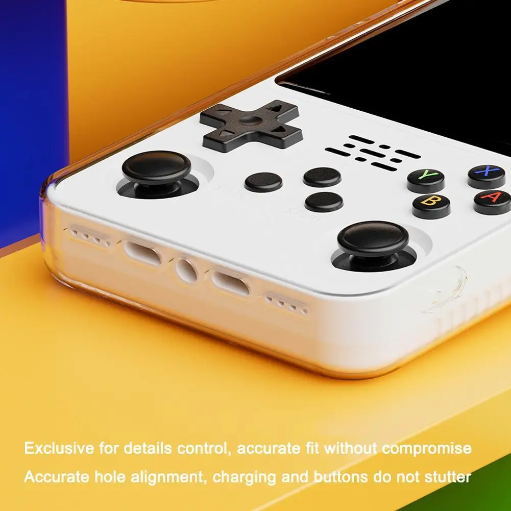 Für r36s Schutzhülle Transparente Handheld Spielkonsole Schutzhülle Integrierte TPU Soft Shell für r36s Shell