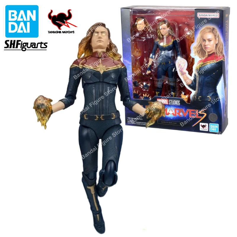 

В наличии Bandai S.H. Фигуртс SHF Капитан Marvel Кэрол данверс чеуи Гусь анимационные фигурки игрушечные модели коллекция хобби