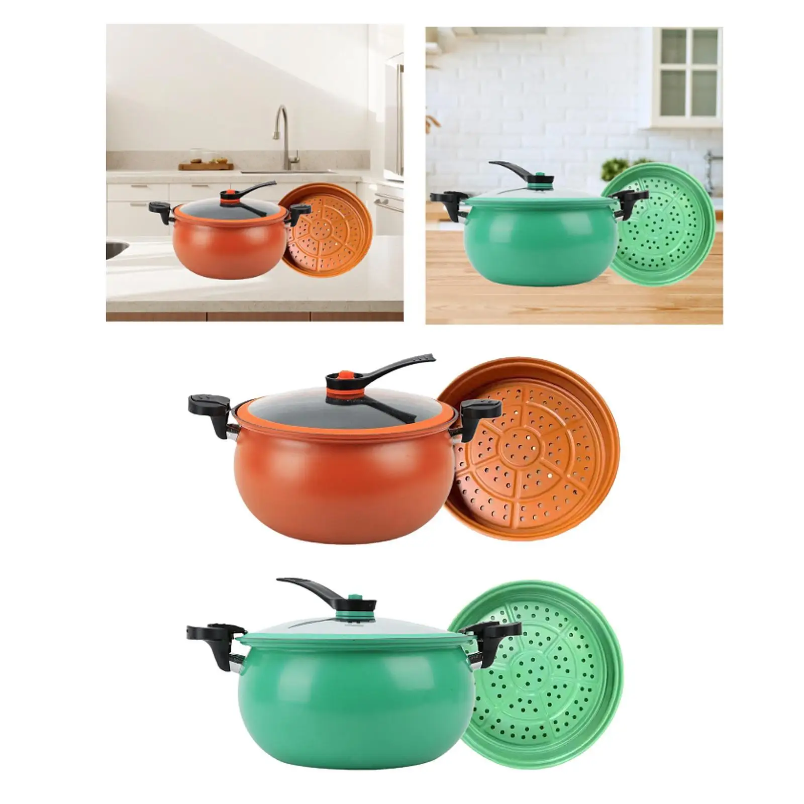 Micro Pressure Cooker 7L Saucepan with Lid Rice Cooker for Milk Soup Noodles