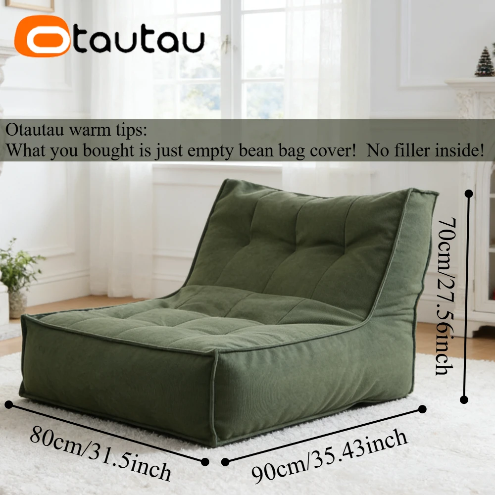 OTAUTAU Corduroy Bean Bag Cover SF441【No Filler Inside! You Need To Buy Filler By Yourself !】 view 3