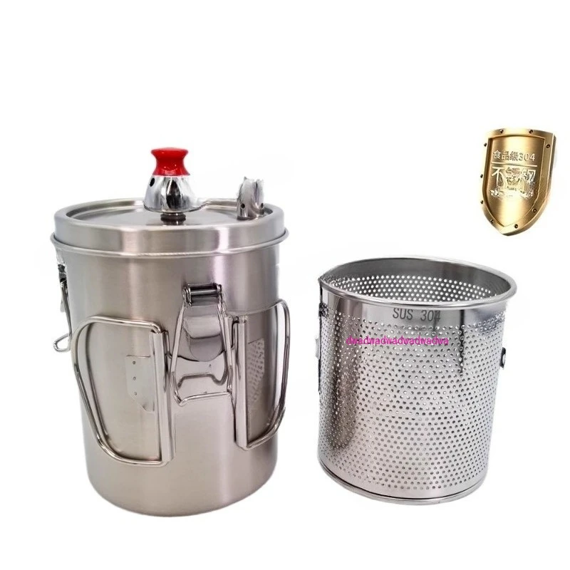 Lightweight pressure cooker outdoor camping fishing picnic pressure cooker mountaineering plateau mini stainless steel cooking