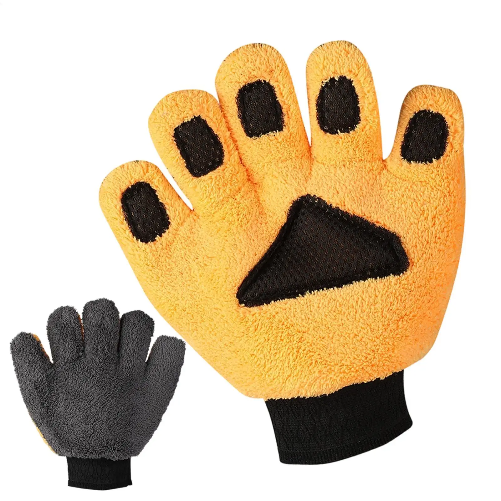 

5 Finger Car Wash Mitt 1pc Coral Fleece Scratch Free Cleaning Glove Soft Touch Washcloth for Car Truck SUV Vehicle Detailing