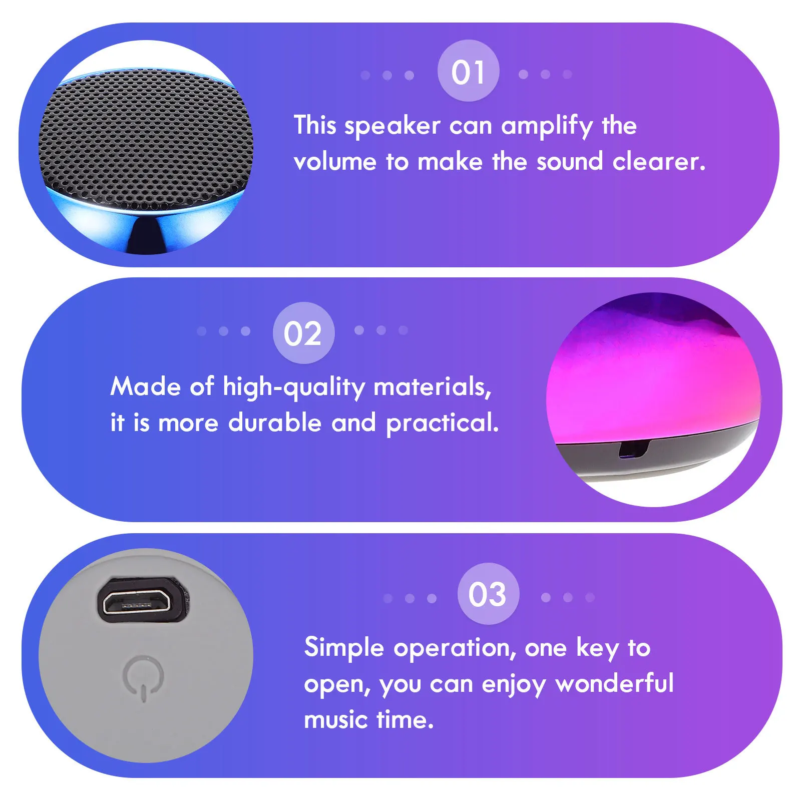 

1 set Speaker Mini Wireless Speaker High-Quality Material Loud Volume Clear Sound Compact Portable Design For Home