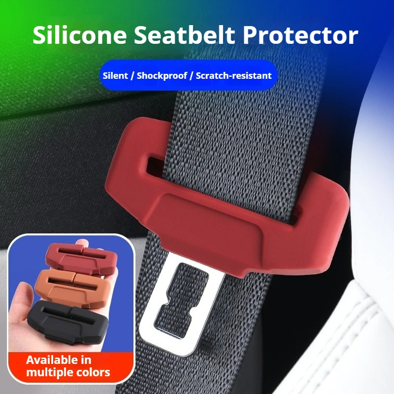 

Universal Silicone Car Seat Belt Cover Car Seat Decoration Anti-Scratch Anti Against Seatbelt Buckle Protector Case Accessories