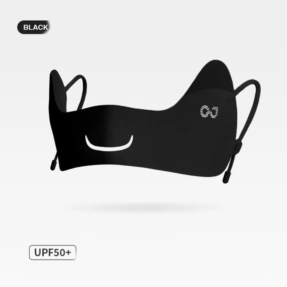 وشاح للوجه الواقي من الشمس من الحرير الجليدي، قناع واقي من الشمس، غطاء وجه صيفي رقيق قابل للتنفس لحماية العين من الأشعة فوق البنفسجية، قناع جيني للوجه