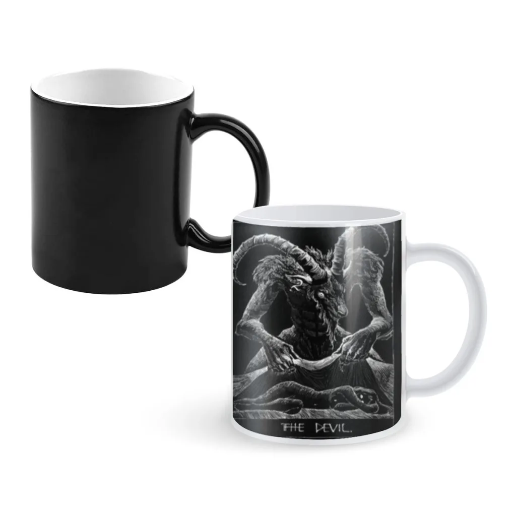 

Baphomet Inverted Pentagram Goat Creativity Change Color Chang mug Ceramic mug Hot Coffee Cup Breakfast Cup mug Friend Gift