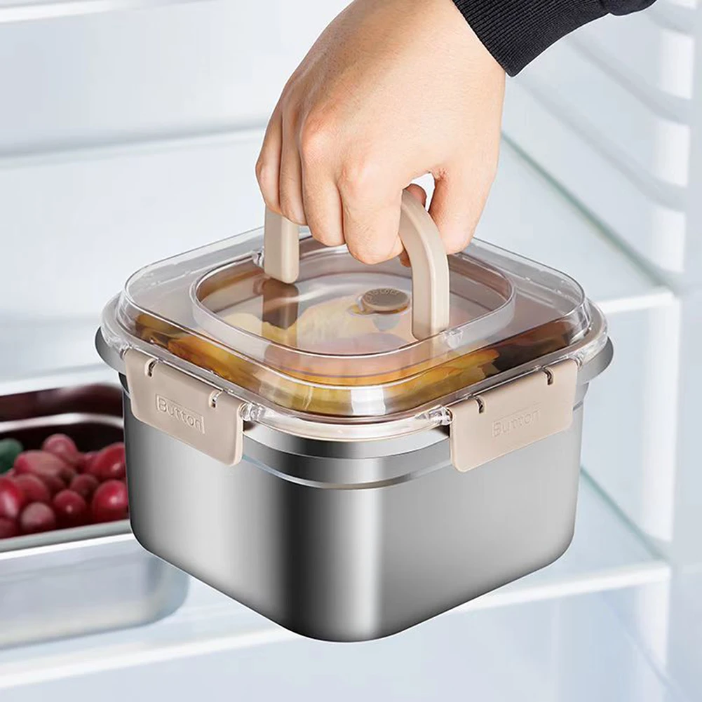 Portable Crisper Box With Transparent Lids Reusable Leak-Proof Food Container For Food Preparations