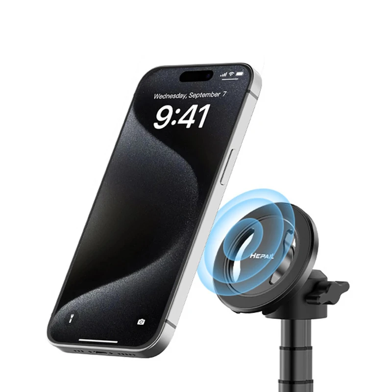 360° Aluminum Magnetic Phone Holder W 1/4 Cold Shoe Photography Fixed Bracket For IPhone 15 14 13 12 Pro Max MagSafe Xiaomi