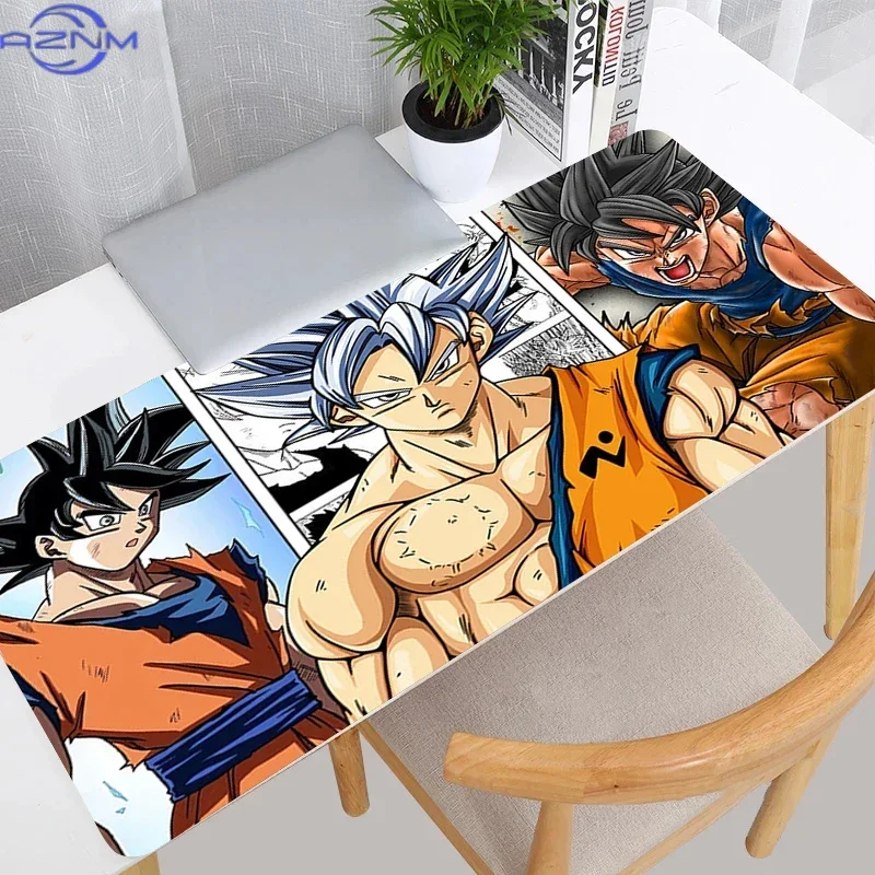 Green Anime Art Giant Dragon With Glowing Star Balls Mouse Pad, Rubber Non-Slip Base, Smooth Fabric Gaming Desk Mat for Desktop